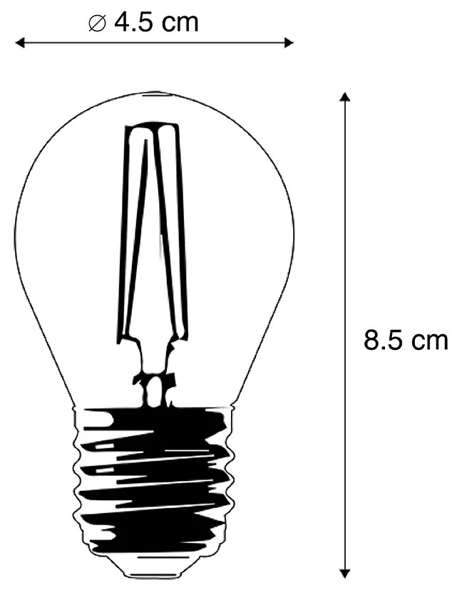 Conjunto de 5 lâmpadas LED E27 inteligentes P45 4,5W 470 lm 1800-4000K