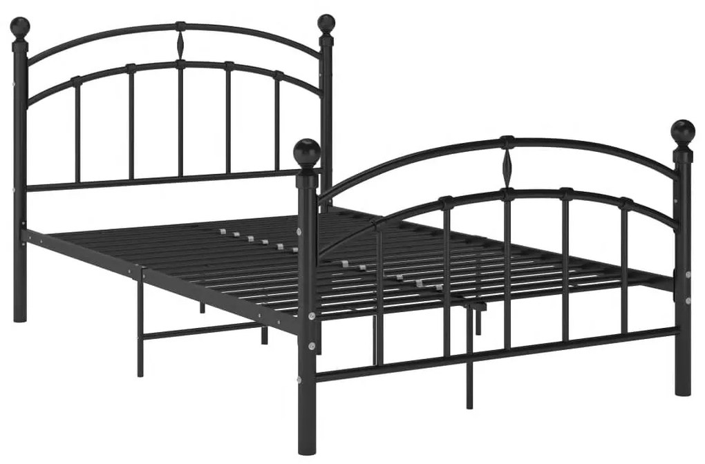 Estrutura de cama 120x200 cm metal preto