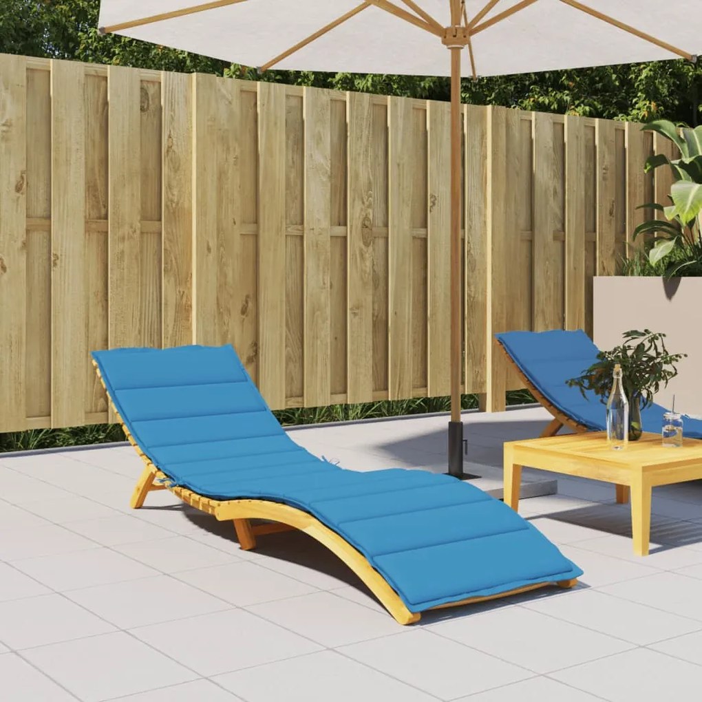 vidaXL Almofadão p/ espreguiçadeira 200x70x3 cm tecido oxford azul