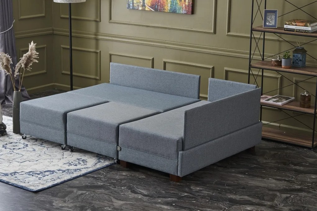 Sofá-Cama de Canto Fly – Azul – 210x70x280 cm