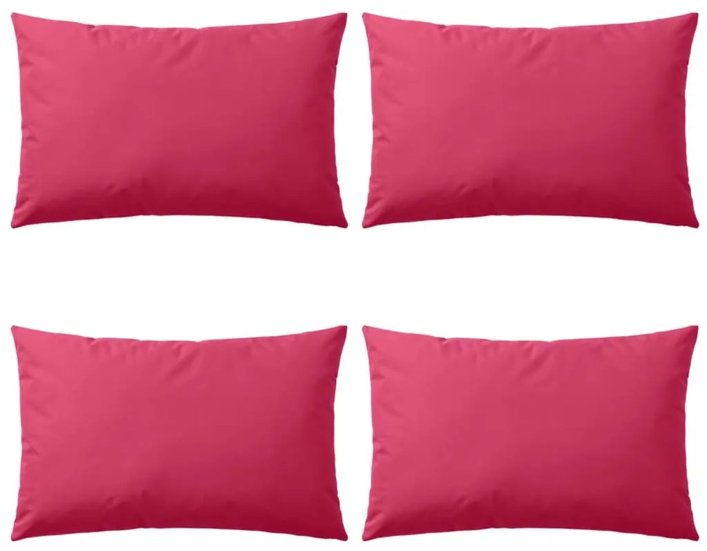 132297 vidaXL Almofadas para exterior 4 pcs 60x40 cm rosa