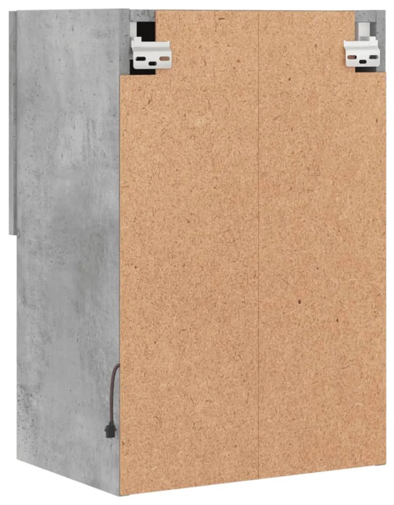 Móvel de TV com luzes LED 40,5x30x60 cm cinzento cimento