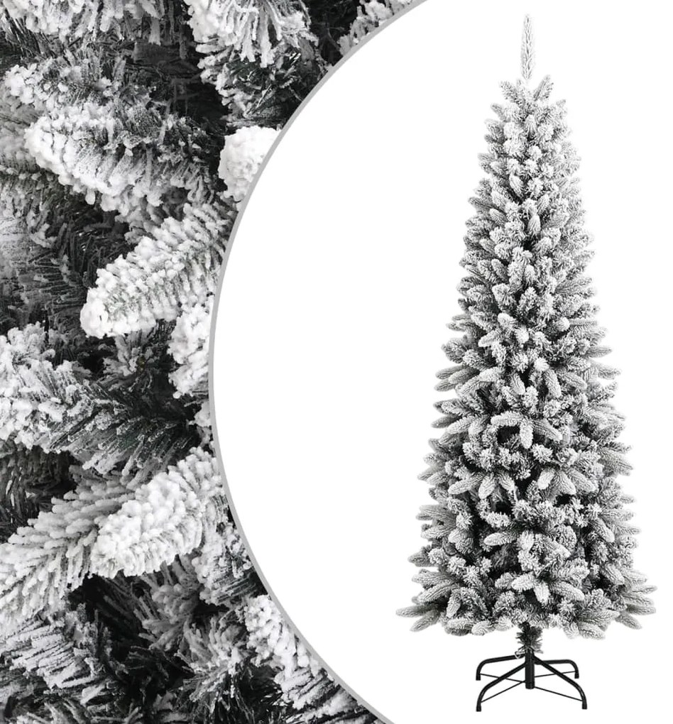 vidaXL Árvore de Natal artificial com neve PVC &amp; PE 240 cm