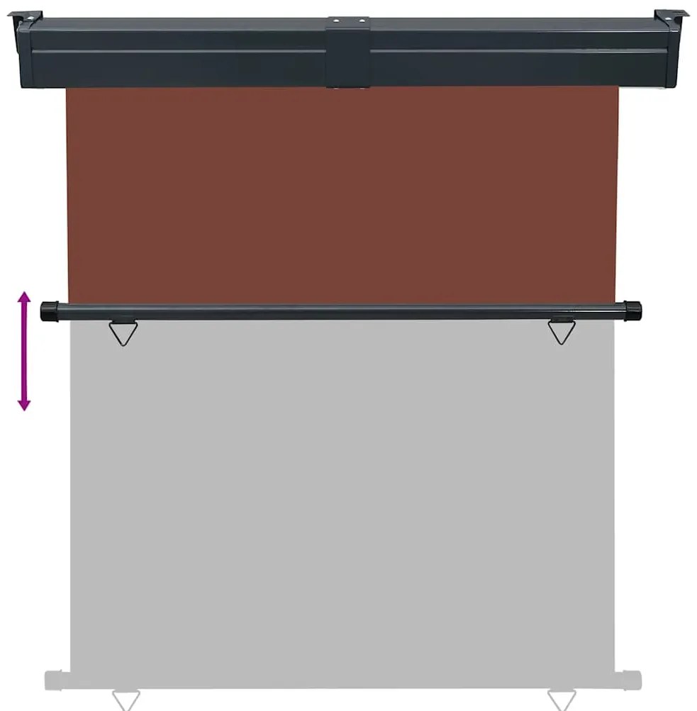 Toldo lateral para varanda 175x250 cm castanho