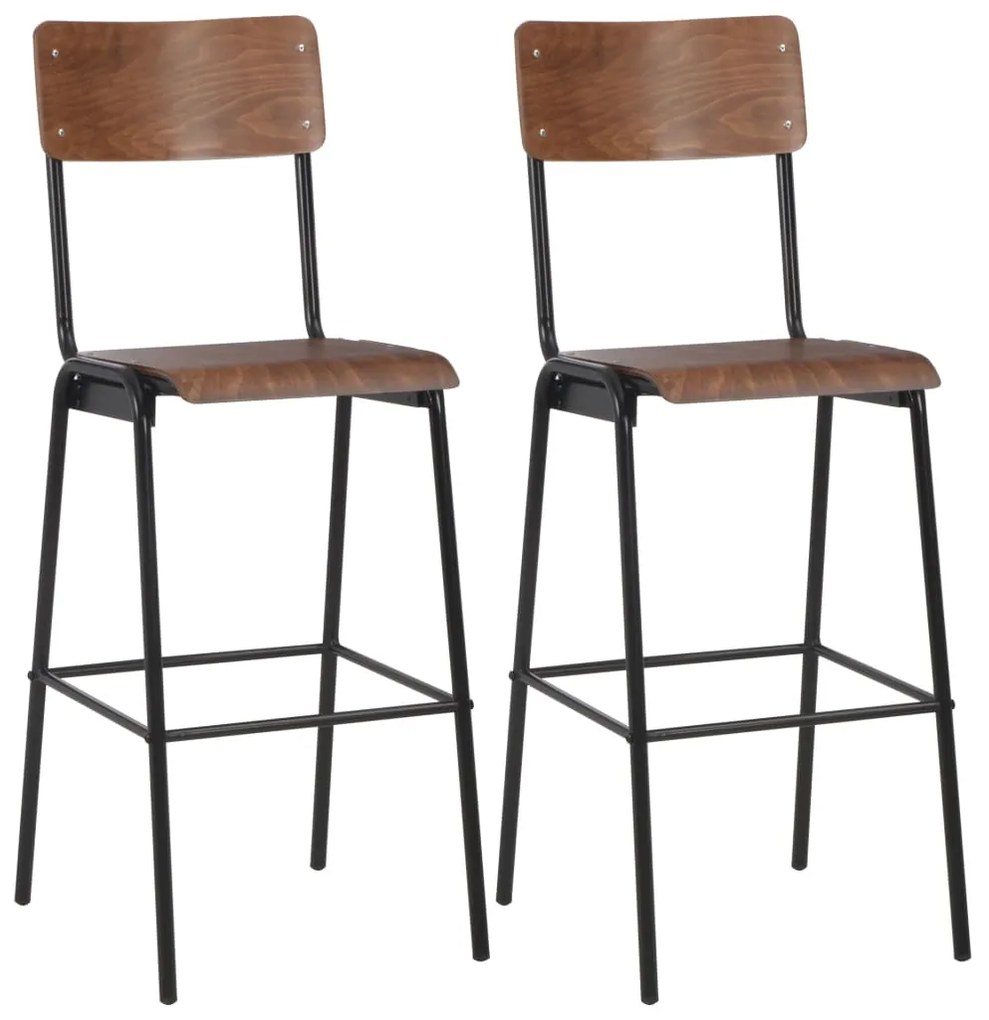 3 pcs conjunto de bar em aço castanho e preto
