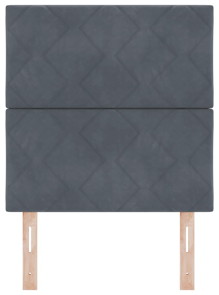 Cabeceira vidaXL Design de Blocos de Diamante Cinza Escuro 80 cm Velud