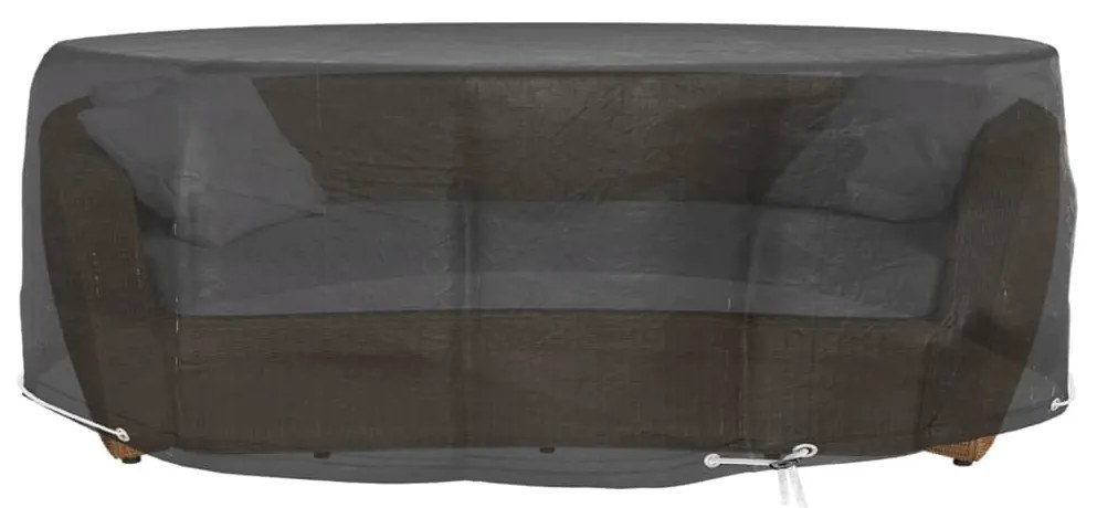 Capas p/ espreguiçadeira ilha 2 pcs 10 ilhós Ø236x67 cm redondo