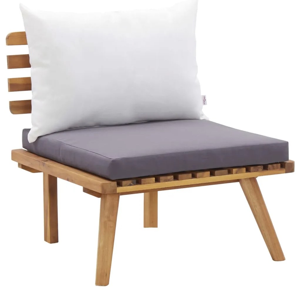 Conjunto lounge de jardim 6 pcs madeira de acácia maciça