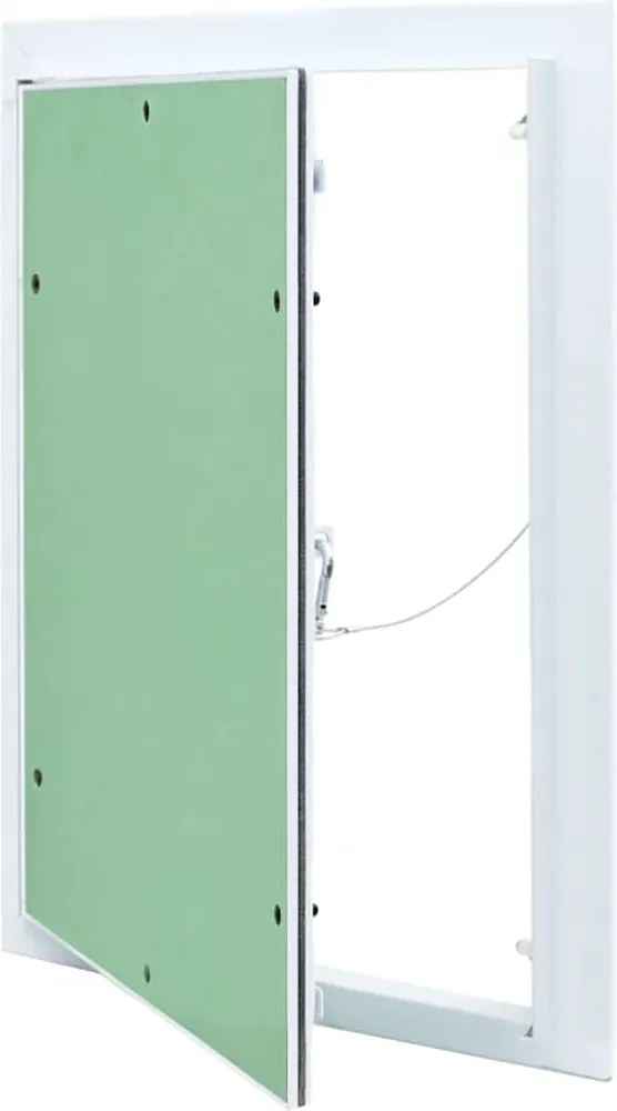 vidaXL Painel de Acesso Verde e Prata 35 x 45 cm Alumínio e Gesso