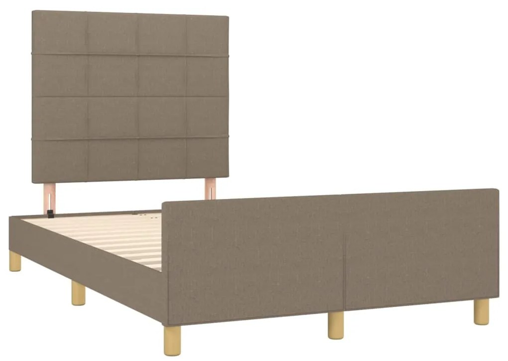 Estrutura cama sem colchão 120x200 cm tecido cinza-acastanhado