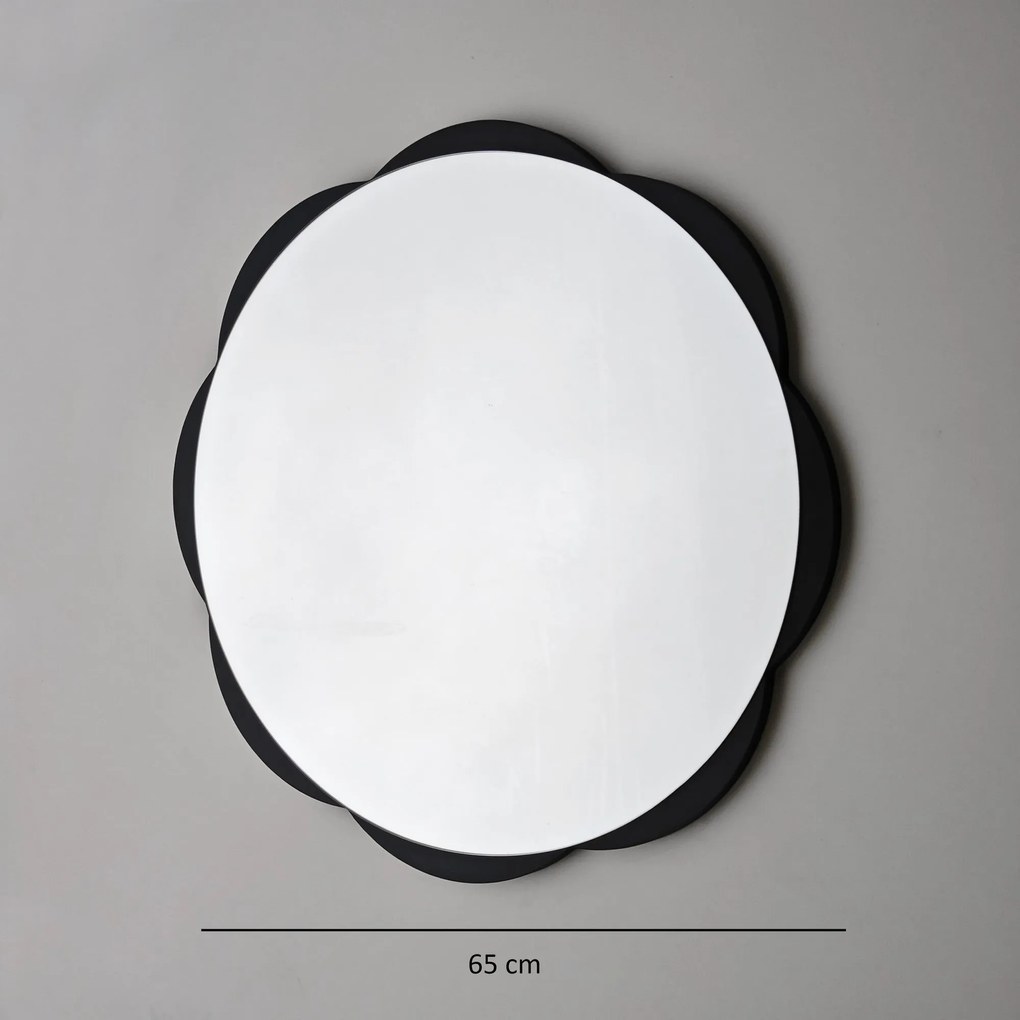 Espelho Fiore – Preto – 65 cm x 65 cm