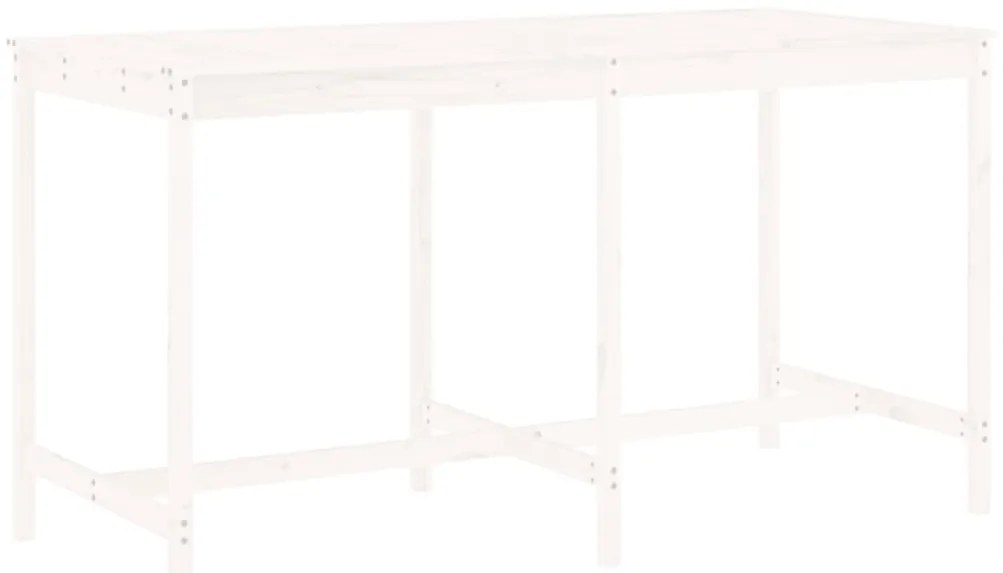 9 pcs conjunto de bar para jardim pinho maciço branco