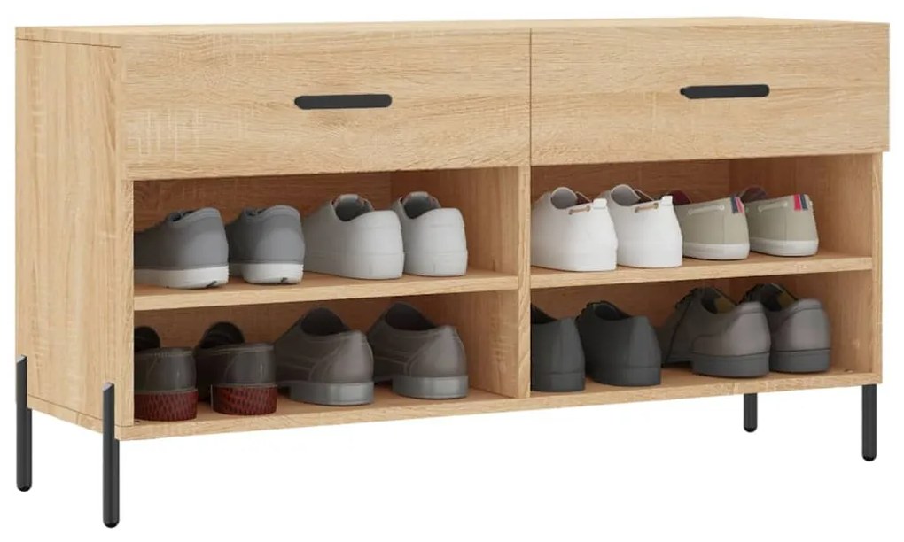 Banco sapateira 102x35x55 cm deriv. madeira carvalho sonoma