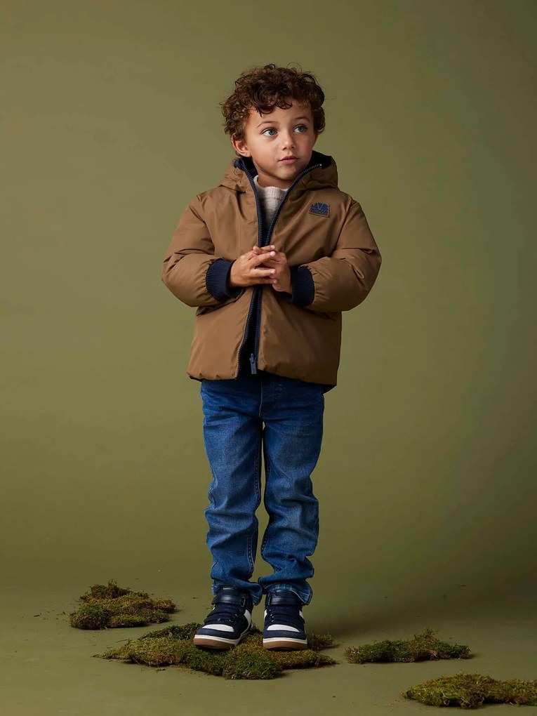Jeans indestrutíveis direitos relax, fáceis de vestir, para menino stone