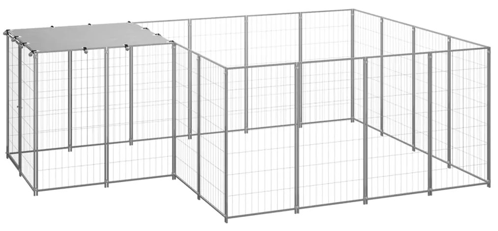 Canil 6,05 m² aço prateado
