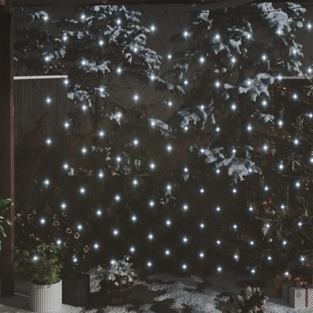 vidaXL Rede luzes de natal 4x4 m 544 luzes LED int/ext branco frio