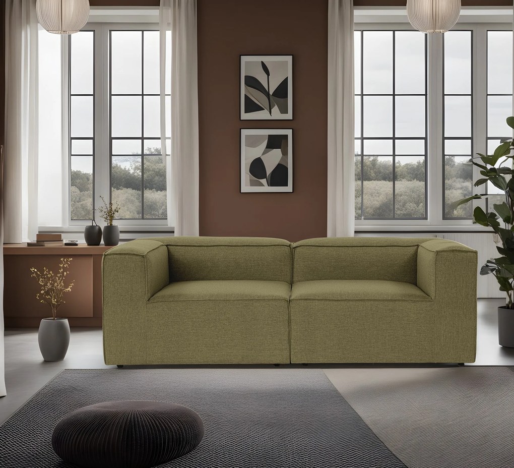 Sofá de 2 Lugares Fora – Verde – 214x66x105 cm