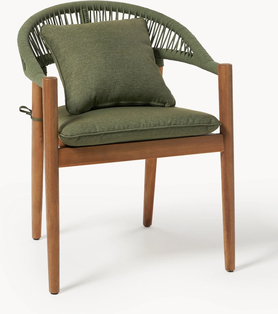 Cadeiras de jantar de jardim em madeira de acácia Marc, conjunto de 2