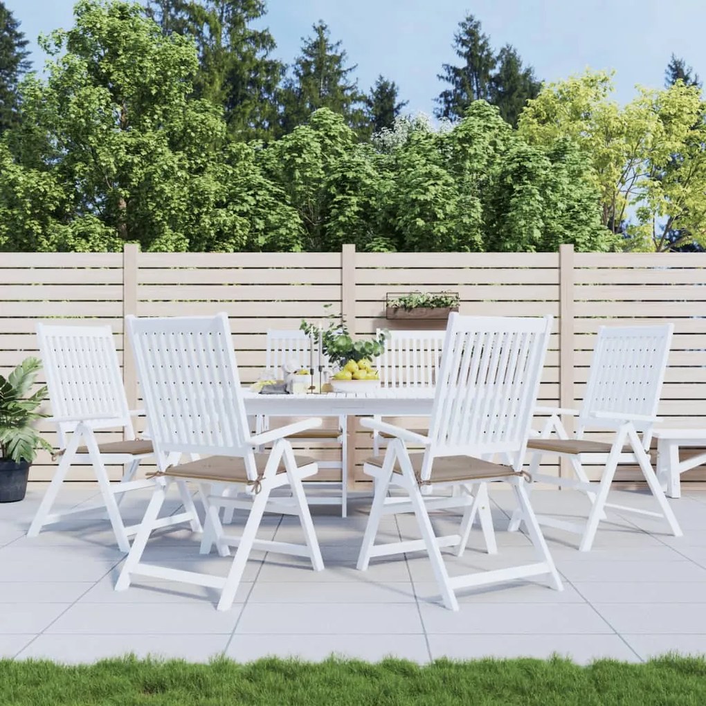 314055 vidaXL Almofadões p/ cadeiras de jardim 6 pcs oxford cinza-acastanhado