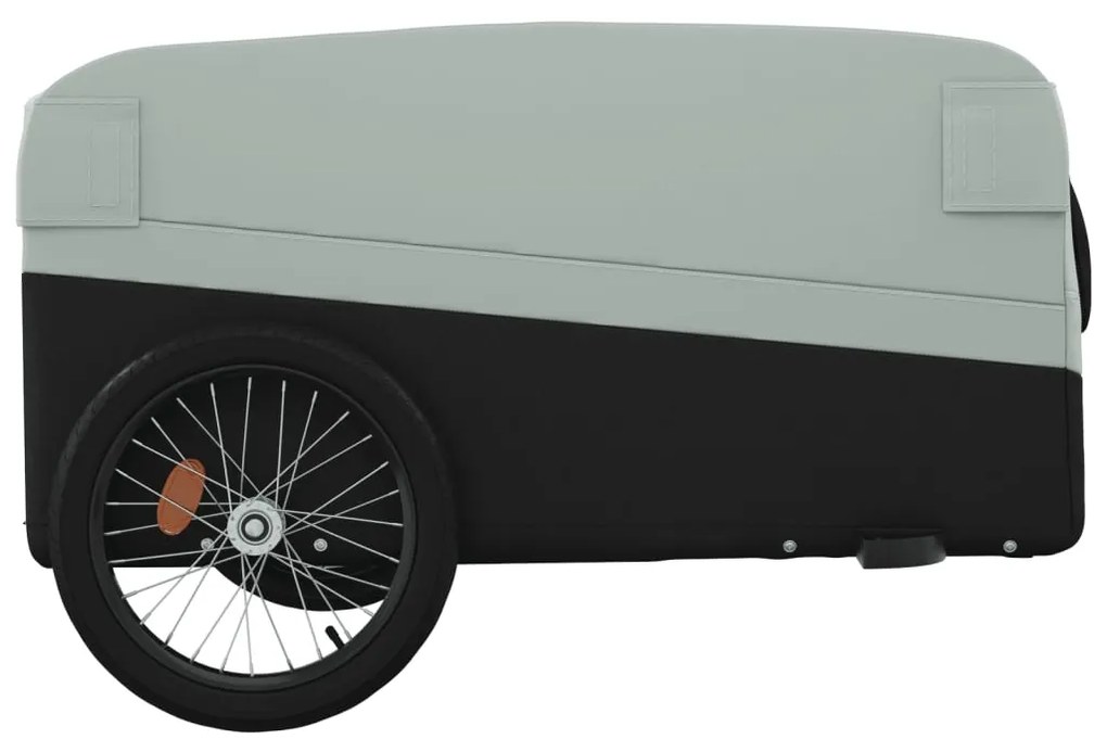 Reboque para bicicleta 45 kg ferro preto e cinza