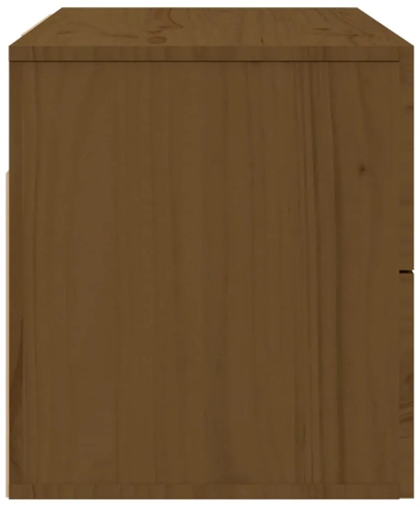 Mesa de cabeceira de parede 50x36x40 cm castanho mel