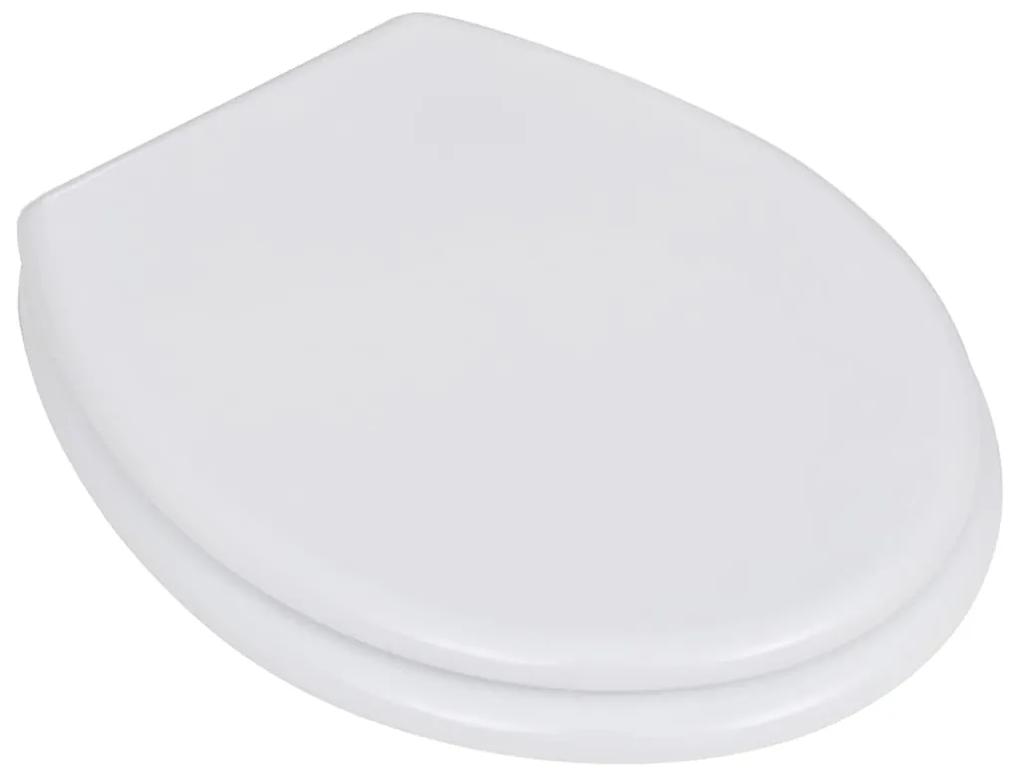 Assento de sanita com tampa design simples MDF branco