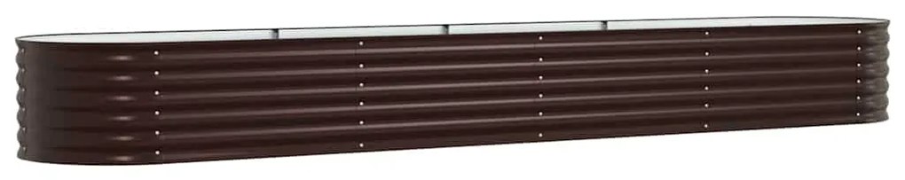 Cama Elevada de Jardim Marrom vidaXL 400x80x44 cm Aço Galvanizado