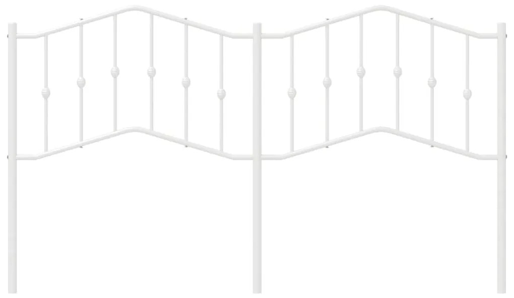 Cabeceira de cama 180 cm metal branco