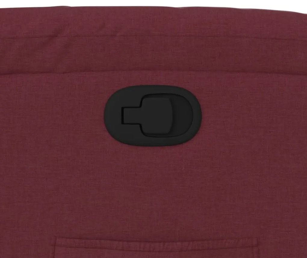 Poltrona reclinável tecido vermelho tinto