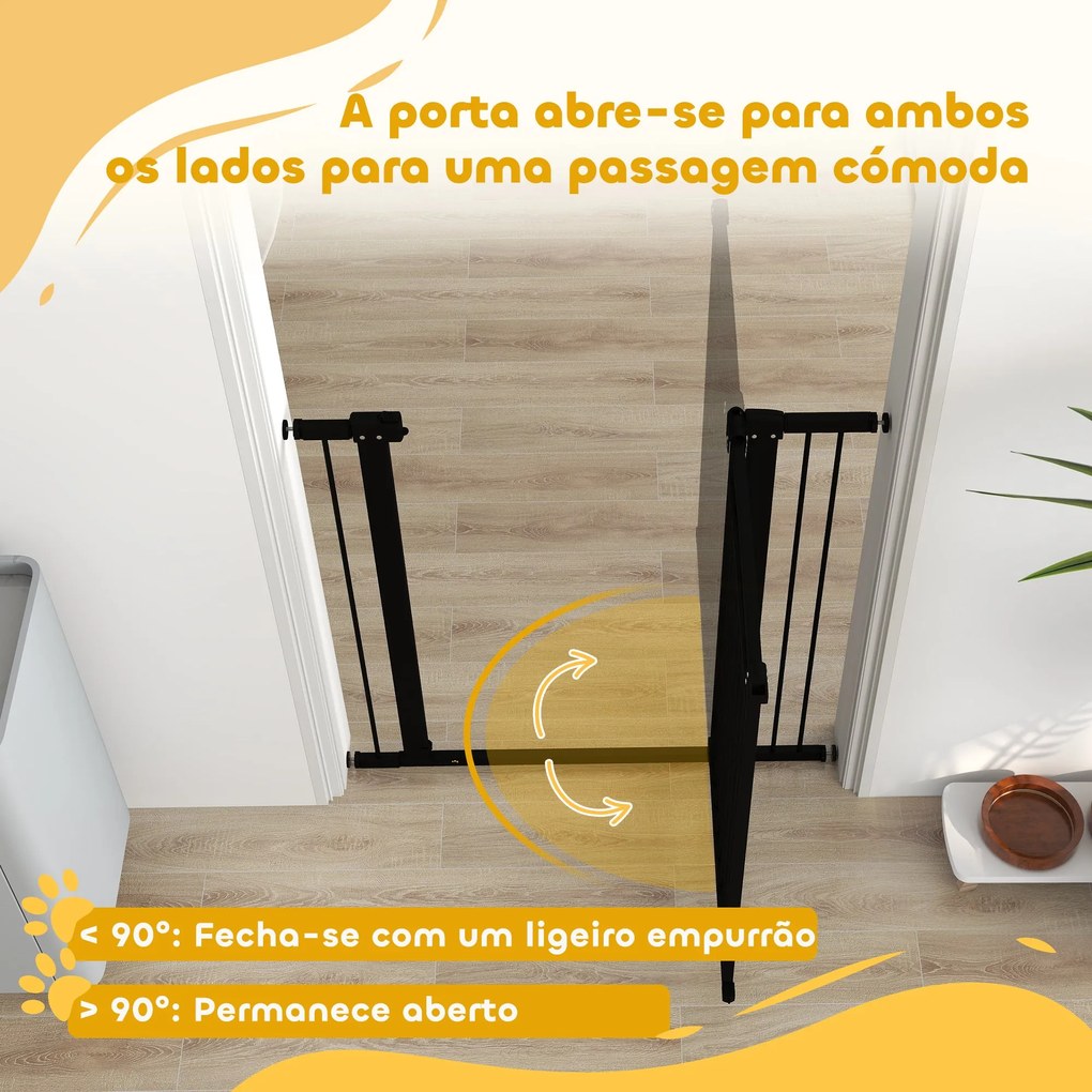 PawHut Barreira de Segurança para Cães Extensível 76-102 cm Barreira p