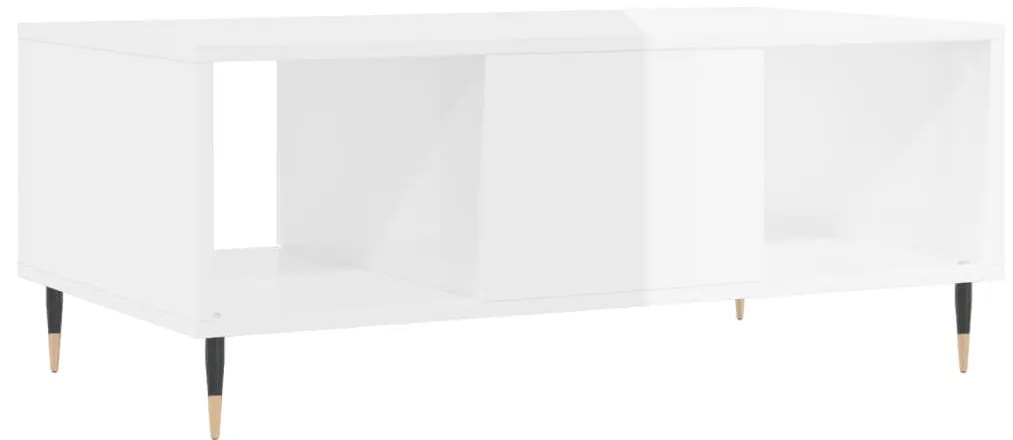 Mesa de centro 90x50x36,5 cm derivados madeira branco brilhante