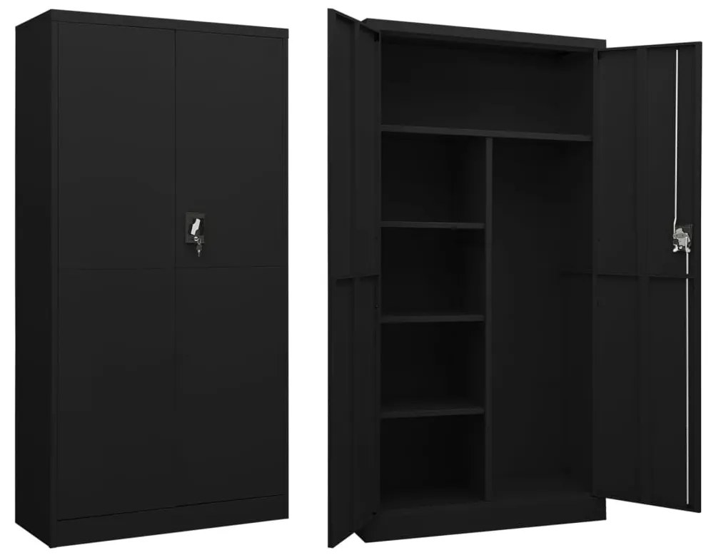 vidaXL Cacifo 90x40x180 cm aço preto