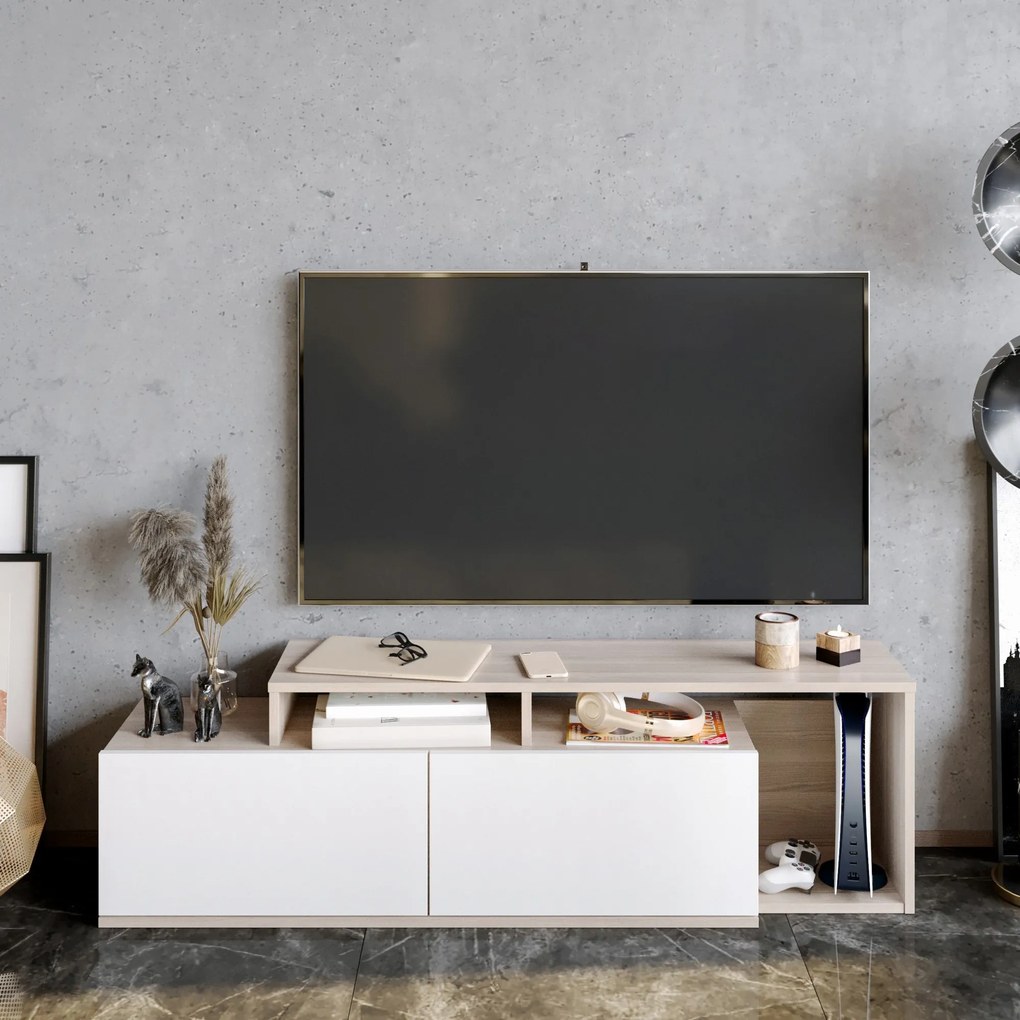 Suporte de TV Nexera – Cordoba Branco – 149,8 cm x 42,9 cm x 35,3 cm