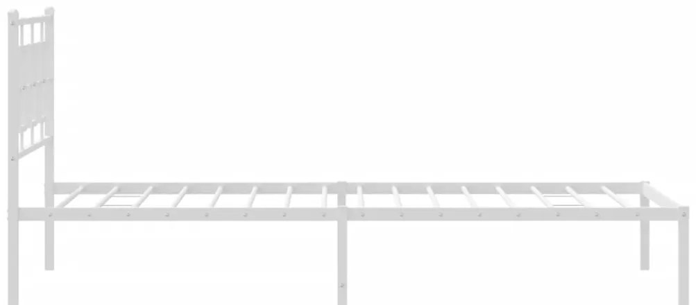 Estrutura de cama em metal com cabeceira 107x203 cm branco