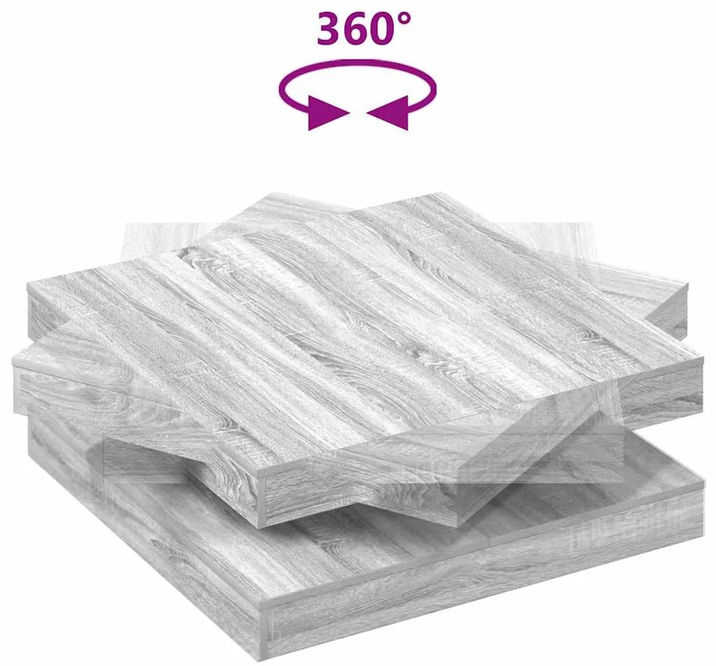 Mesa de centro rotativa a 360 graus 90x90x34,5 cm sonoma cinza