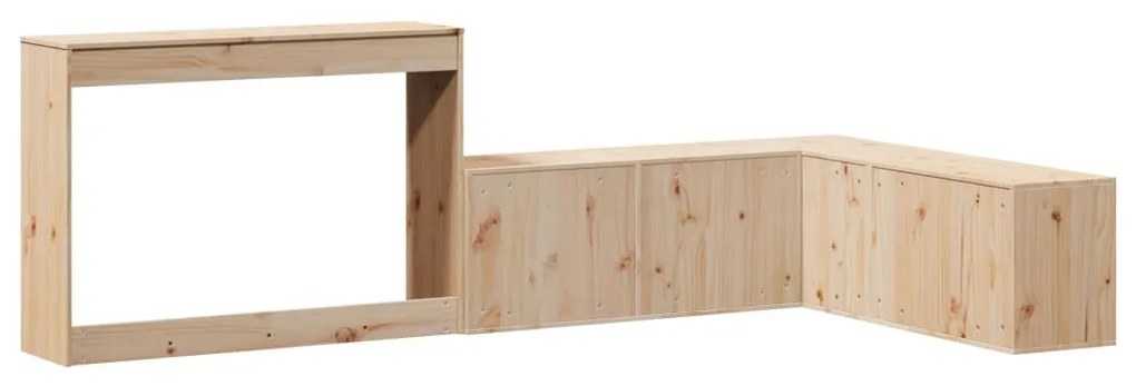 Mesa de cabeceira com secretária 232x112x75 cm pinho maciço