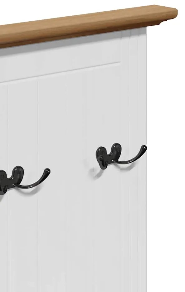 Armário corredor com ganchos BODO branco castanho 50x40x157 cm