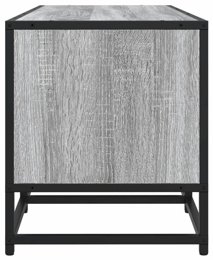 Móvel p/ TV 100x35x41cm derivados madeira/metal cinzento sonoma