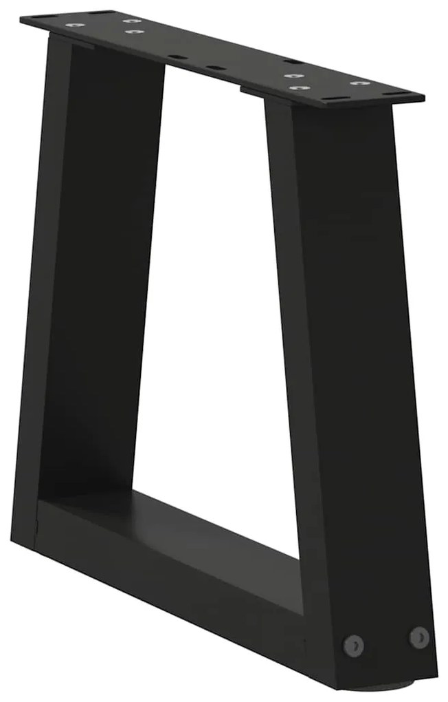Pés para mesa de centro em V, 2 peças, preto, 40x(30-31,3) cm, aço