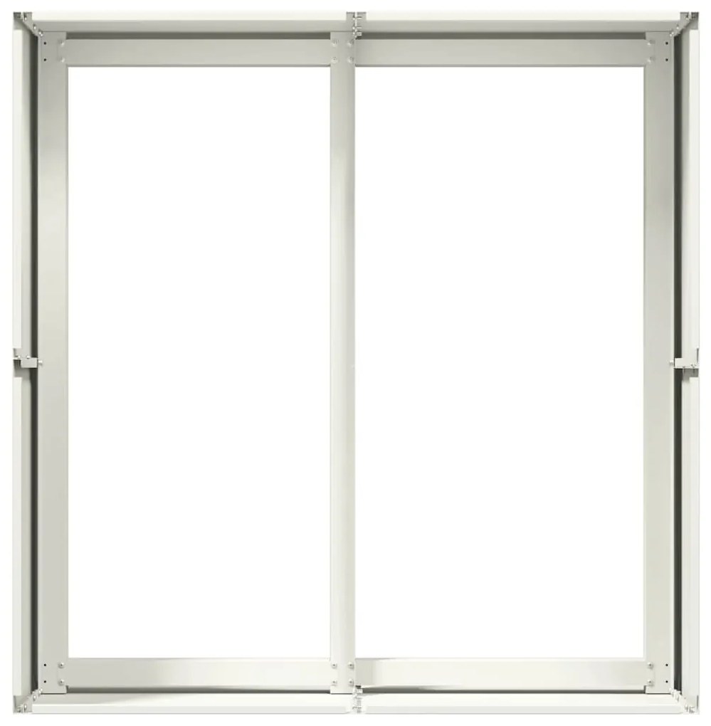 Vaso/floreira 80x80x40 cm aço laminado a frio branco