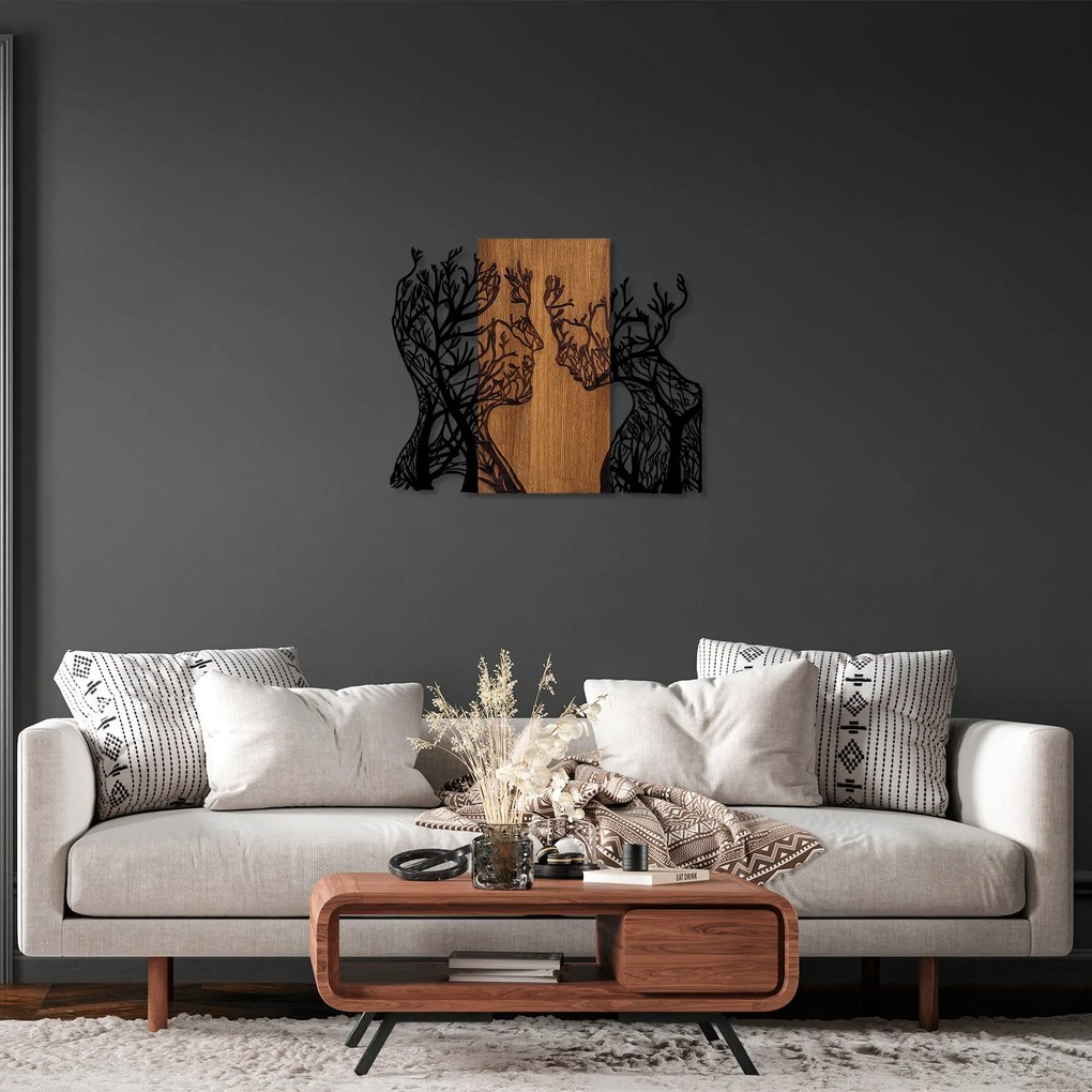 Acessório Decorativo de Parede Tree Woman And Man – Nogueira/Preto – 5