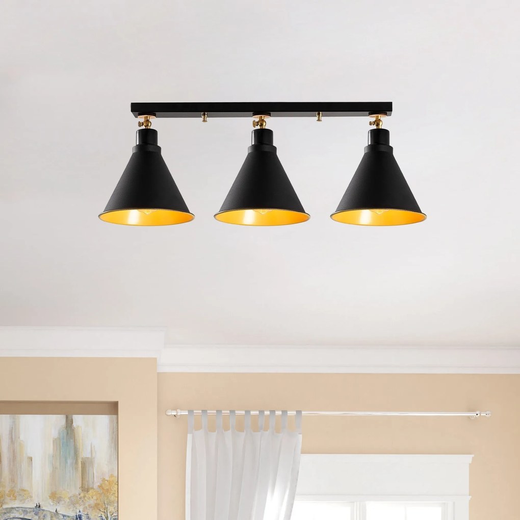 Chandelier Berceste – Preto – Diâmetro 72 cm