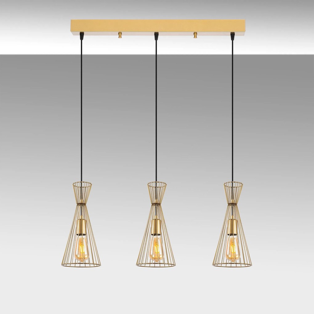 Candeeiro Teltom – Ouro Brilhante – 68 x 15 x 125 cm