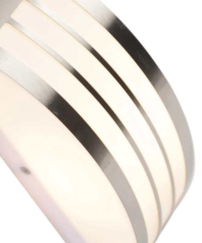 Candeeiro de parede moderno em aço inoxidável IP44 - Sapphire Deluxe