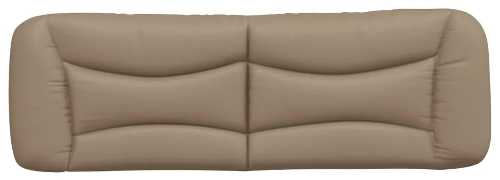 Almofadão de cabeceira 160 cm couro artificial cappuccino