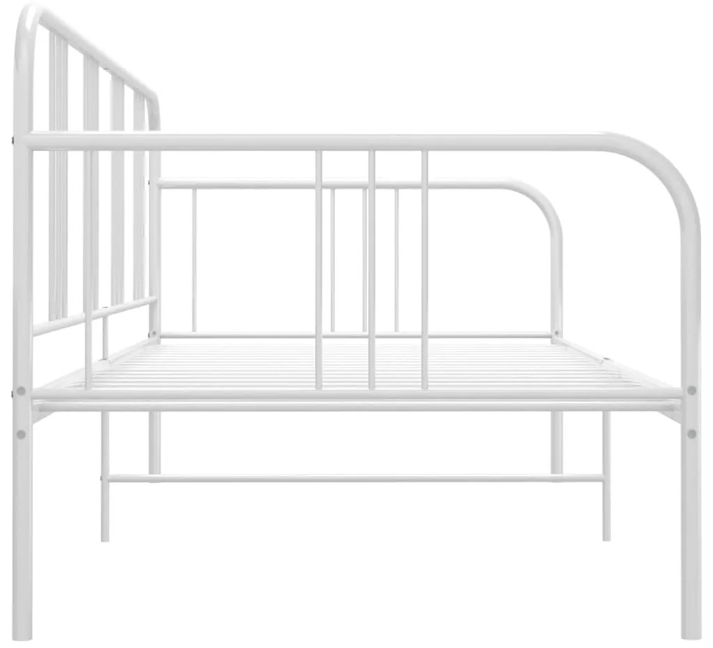 Sofá-cama 90x200 cm metal branco