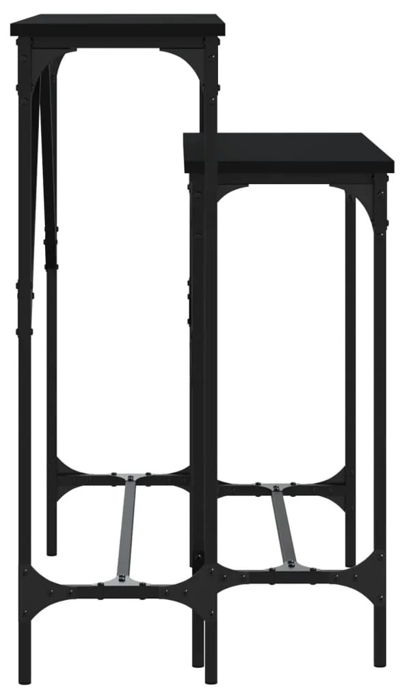 Mesas consola 2 pcs derivados de madeira preto