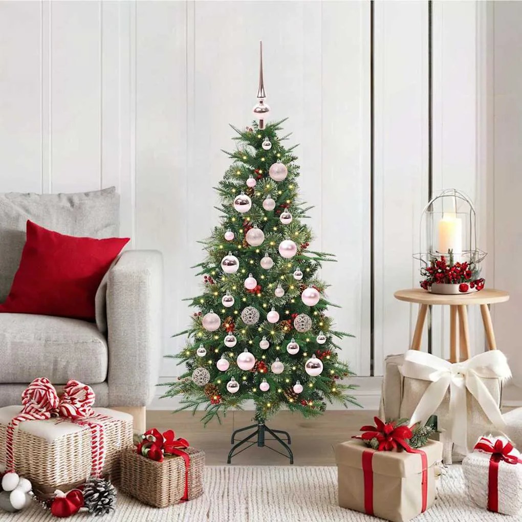 vidaXL Árvore de Natal Articulada Artificial Verde 120 cm PE e PVC