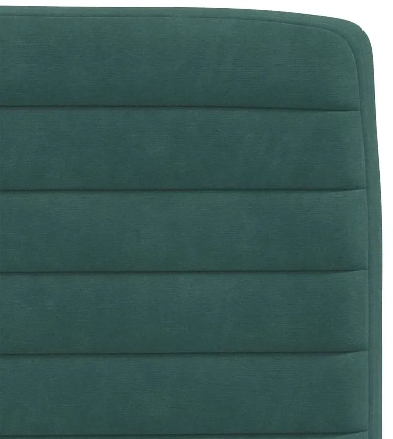 Cadeiras de jantar 2 pcs veludo verde-escuro