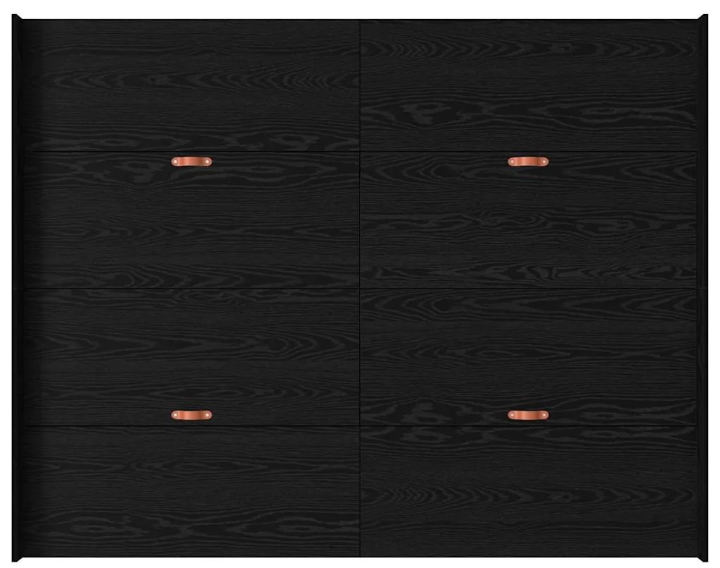 Estrado de cama com arrumação Carvalho preto 140 x 200 cm